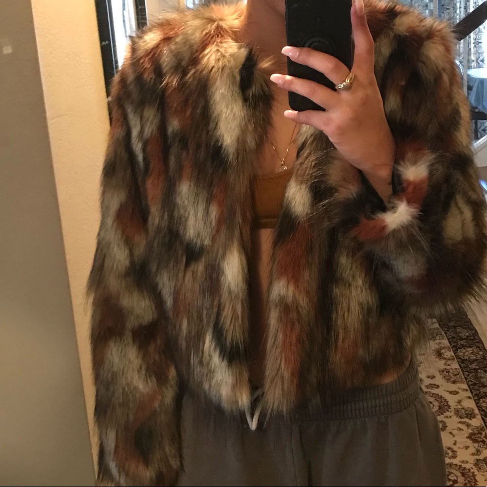 Forever 21 faux fur coat